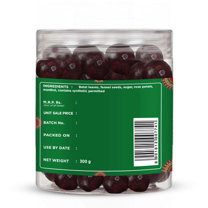 Paan shots with ingredients label