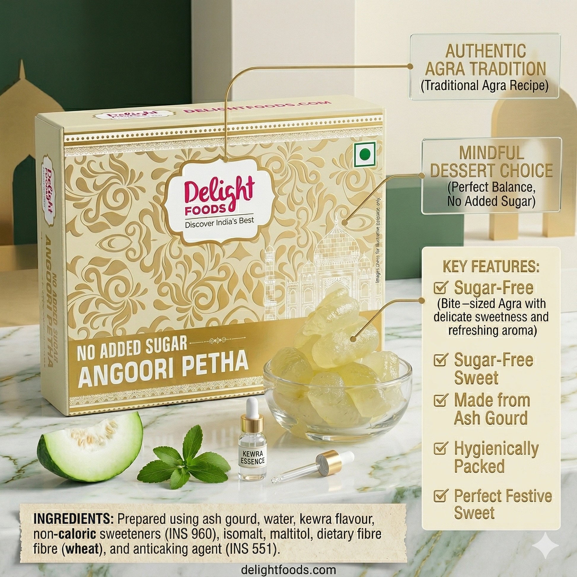 sugar free angoori petha