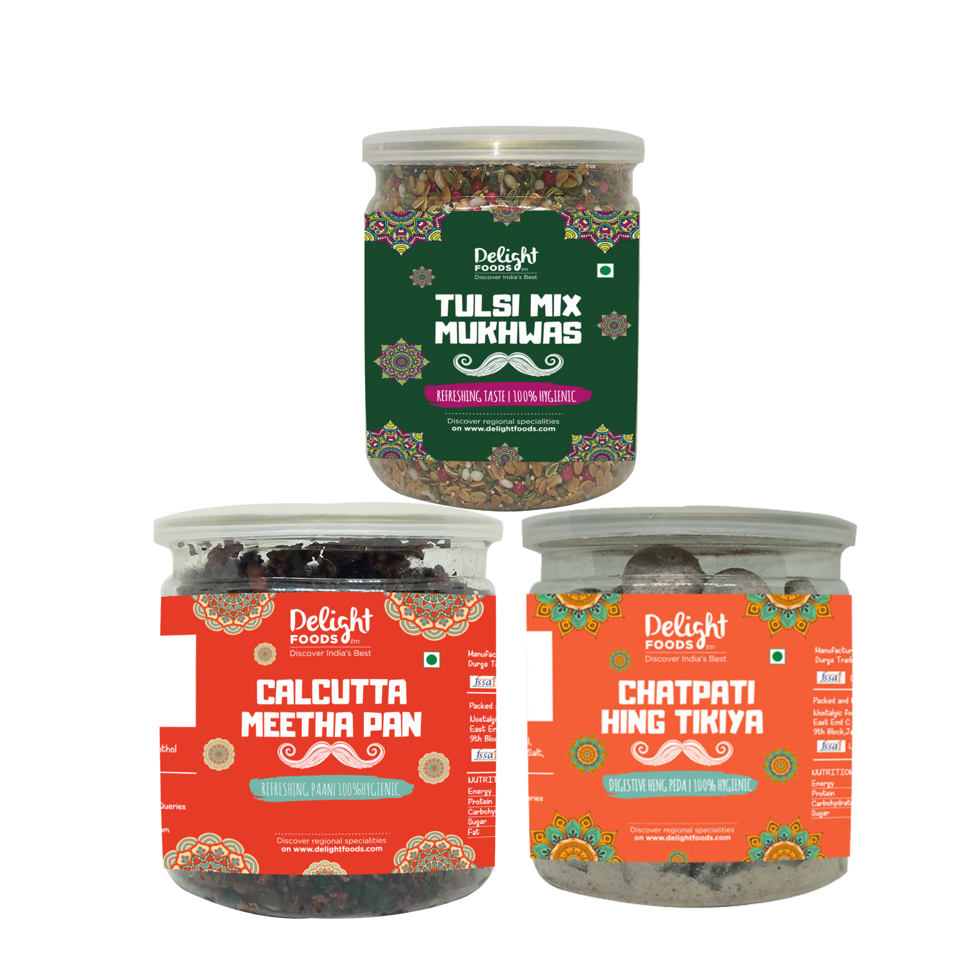 Calcutta Paan + Hing Tikiya + Tulsi Mukhwas - Delight Foods